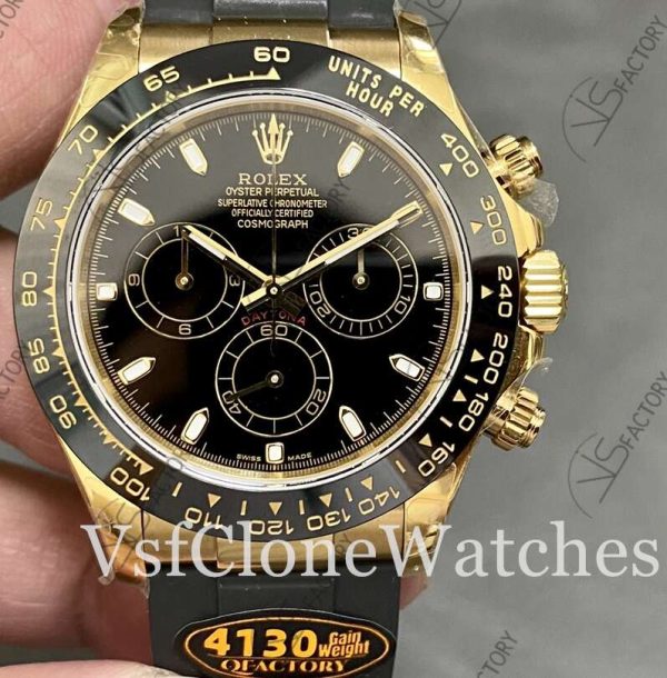 Super Clone Watches 1:1 Rolex Daytona Black Dial M116518ln-0043
